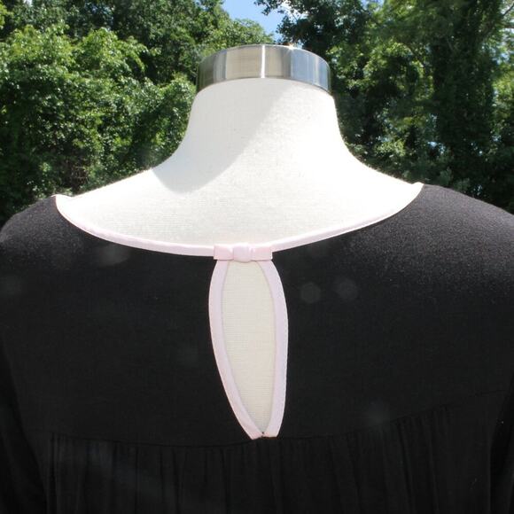 Kate Spade Women's Black & Pink Nightgown Romantic Bell Sleeve Flowy Size S NEW - Picture 13 of 15